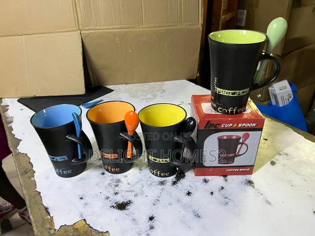 Gift Mug Ceramic With a Spoon-Jim - main view