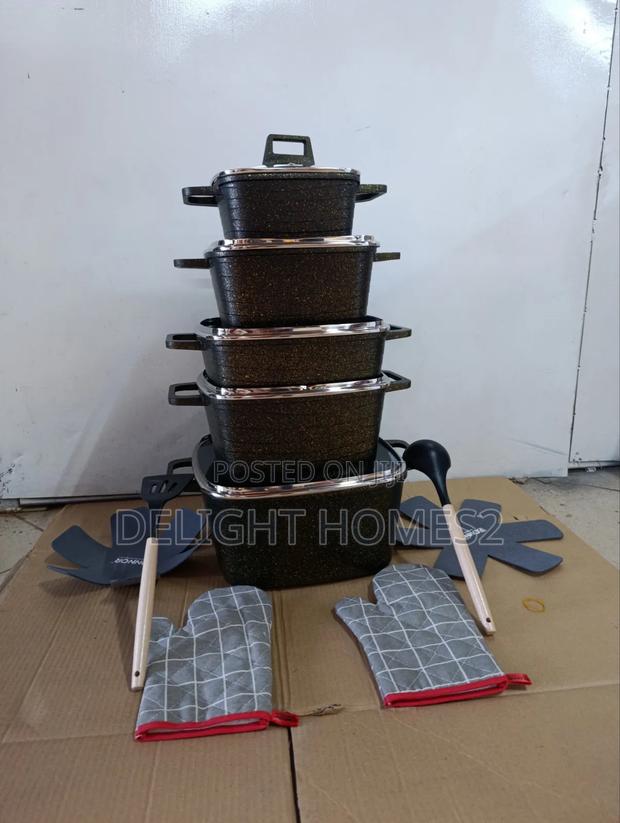 16pc Donnar Swell Non-Stick Cookware Set-Jim