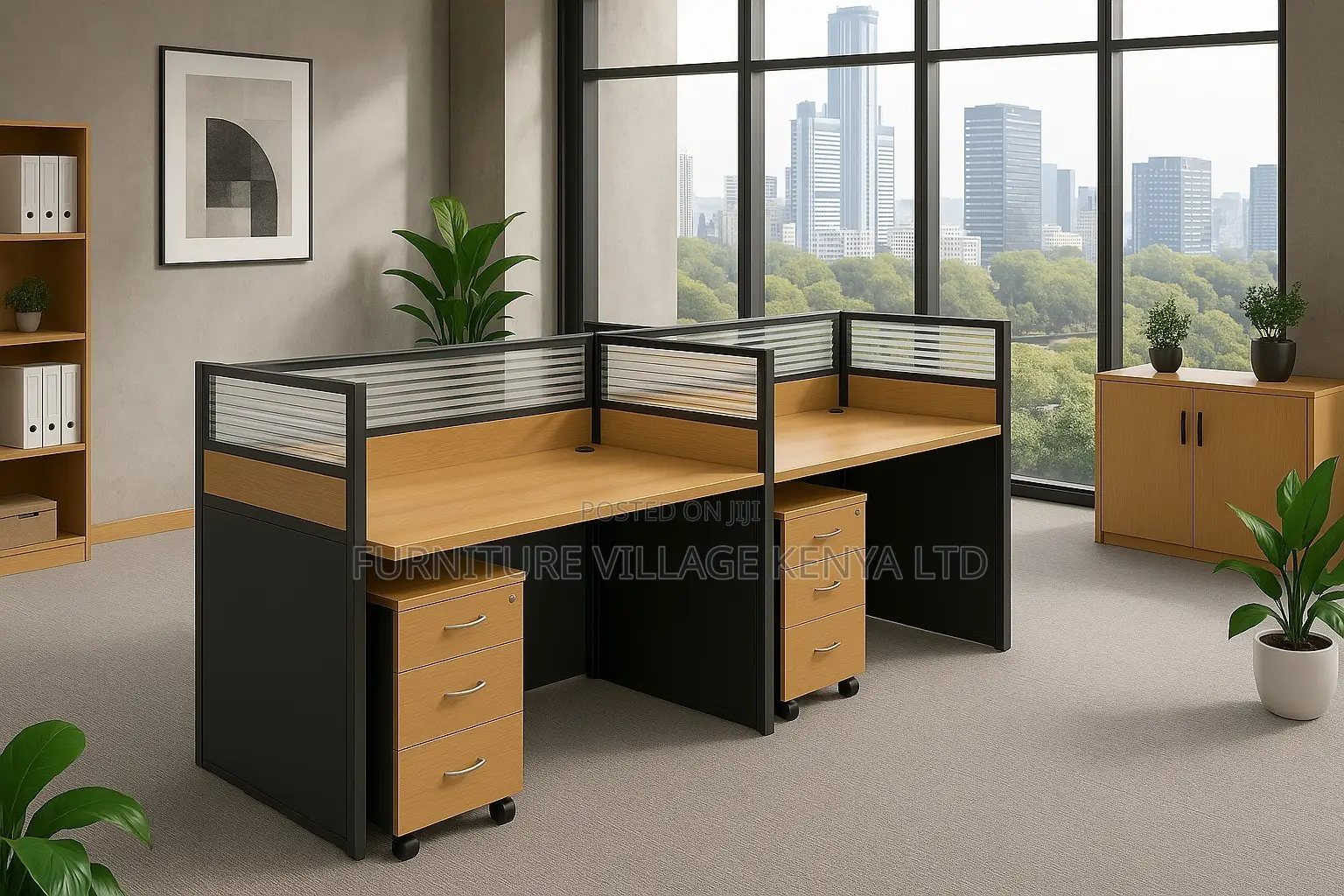 Workstation; 2 Way Straight Office Working Area