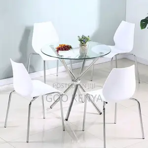 Home Table; Round Glass Top Coffee Table For Home And Office Interiors