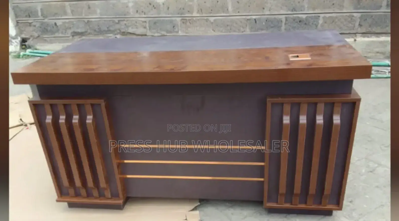 Executive Desk Polished Wood Office Desk