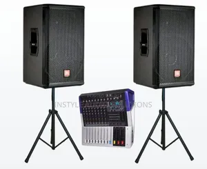 8 Channels Pro Powered Mixer- (2) JBL 15" Mid Range Speakers System