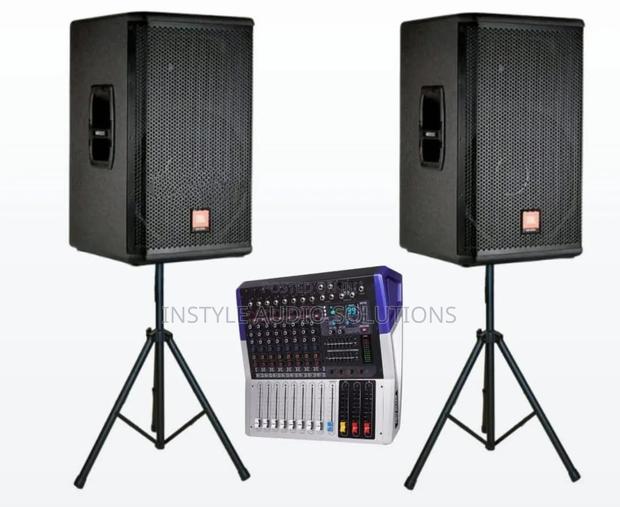 8 Channels Pro Powered Mixer- (2) JBL 15" Mid Range Speakers System