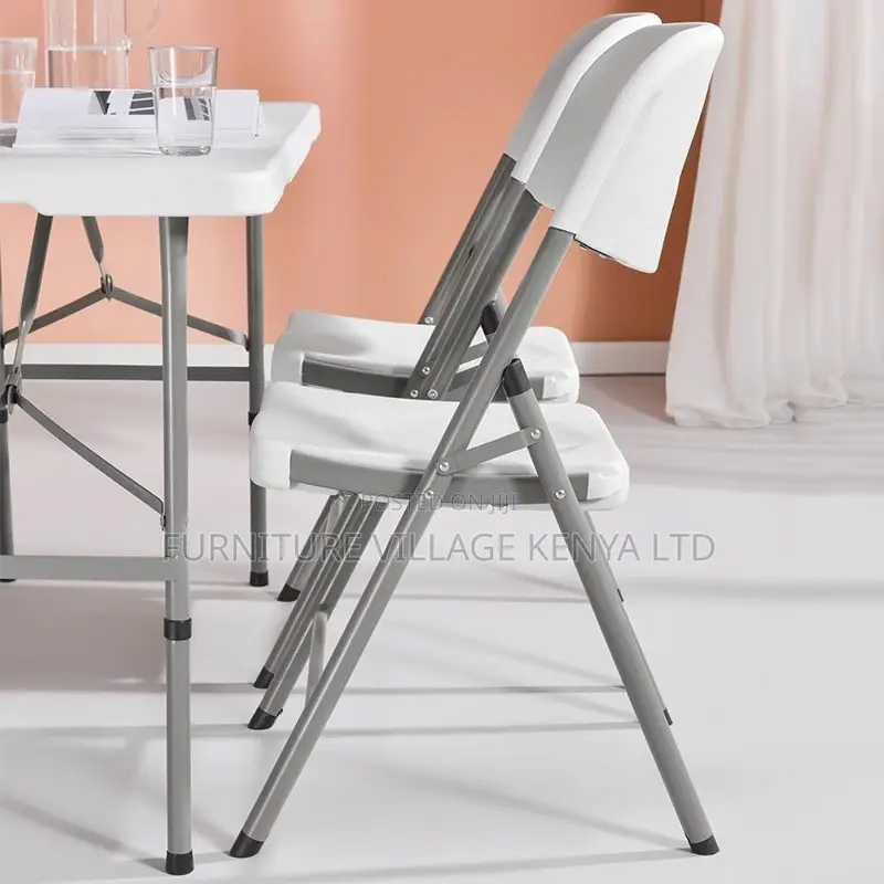 Office Chair; Heavy-duty Plastic Folding Chair