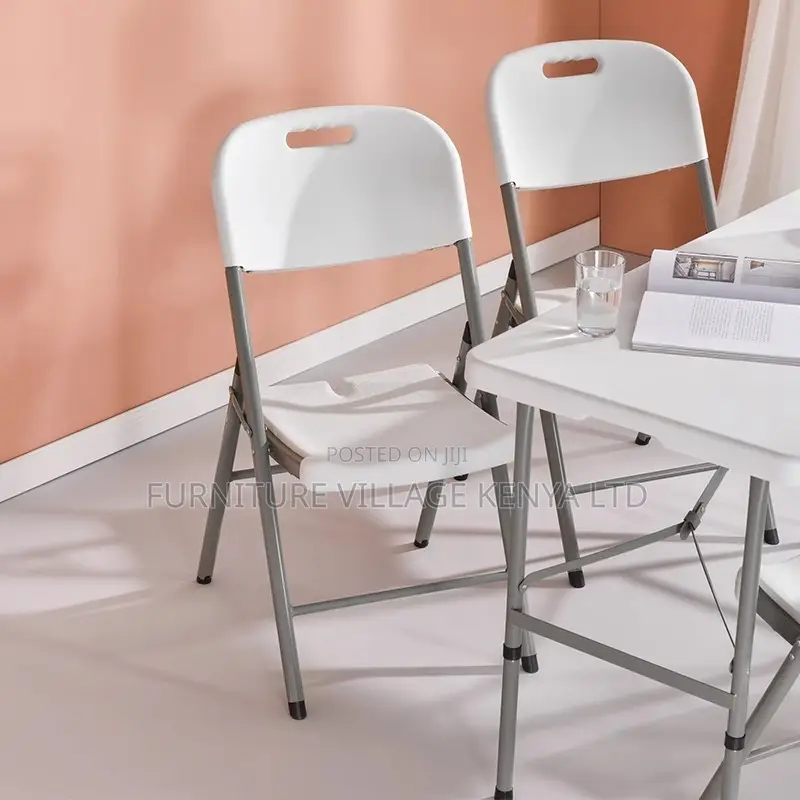 Office Chair; Heavy-duty Plastic Folding Chair