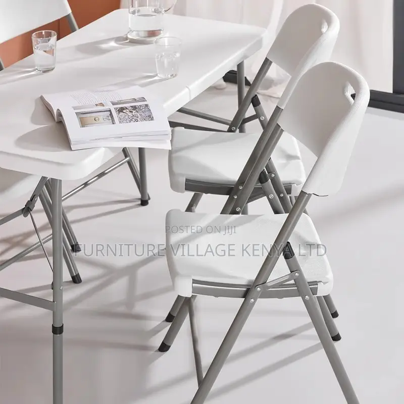Office Chair; Heavy-duty Plastic Folding Chair