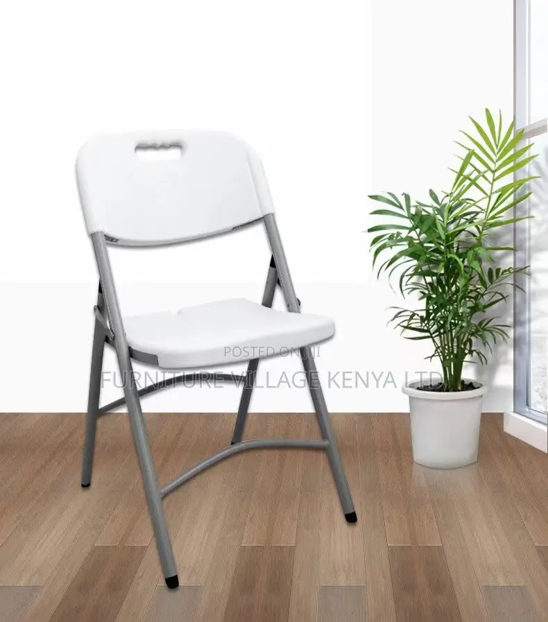 Office Chair; Heavy-duty Plastic Folding Chair