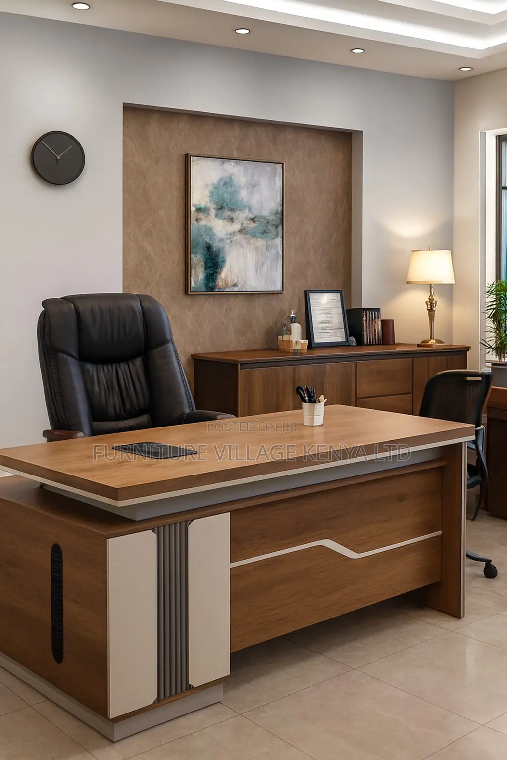 Office Desk; 1600mm Executive L-shaped Desk
