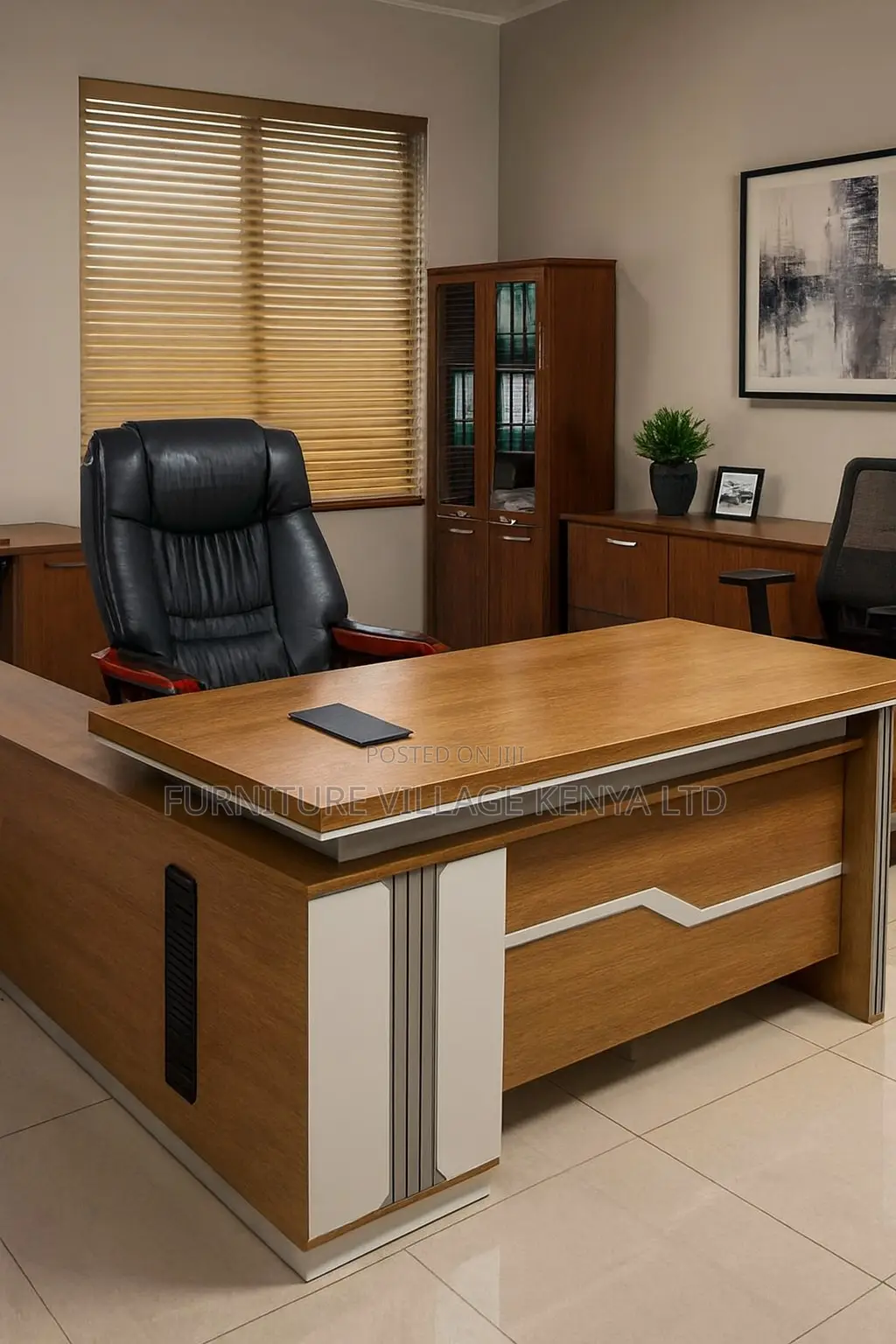 Office Desk; 1600mm Executive L-shaped Desk