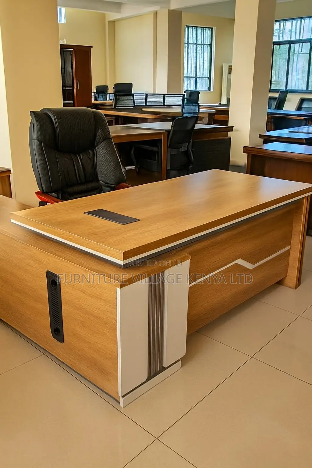 Office Desk; 1600mm Executive L-shaped Desk