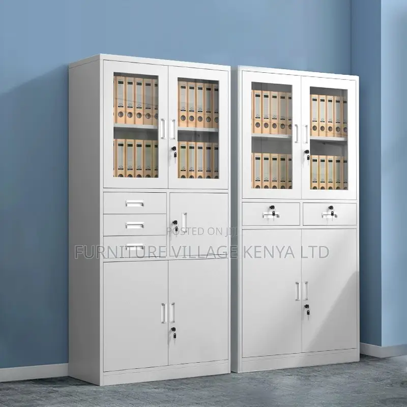 Office Cabinet; Metallic Filing Cabinet With Safe