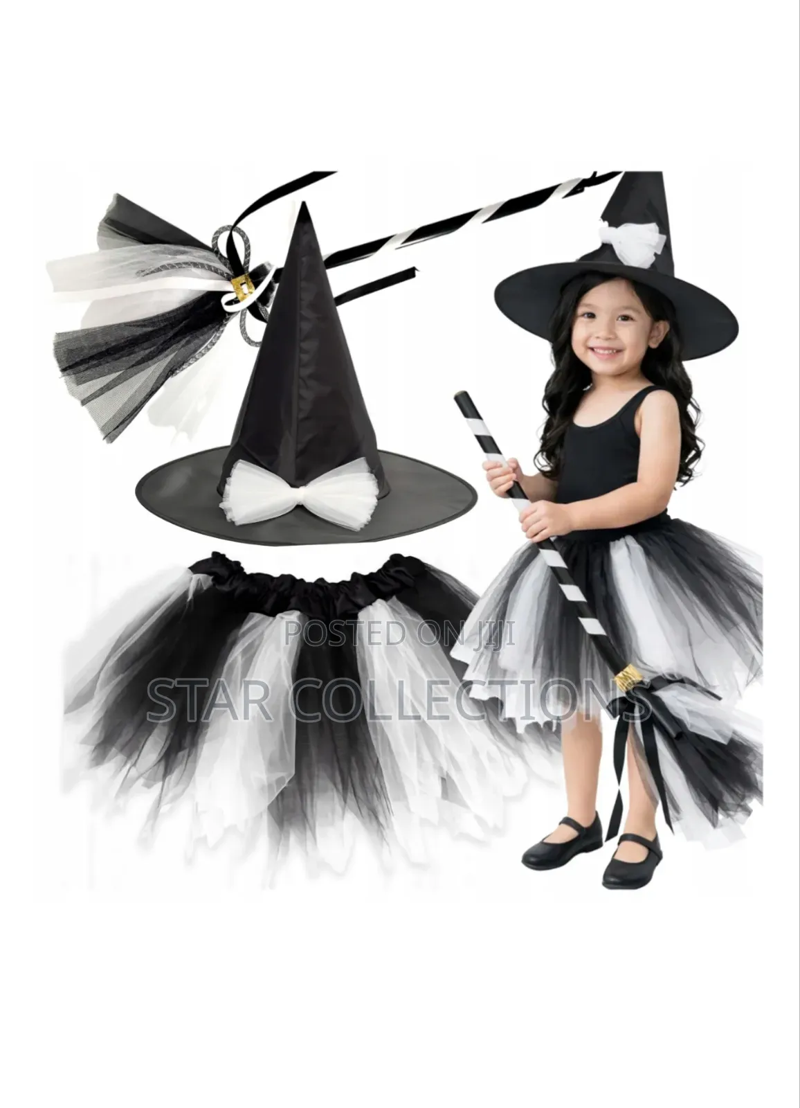 3 in 1 Kids Witch Costume Set