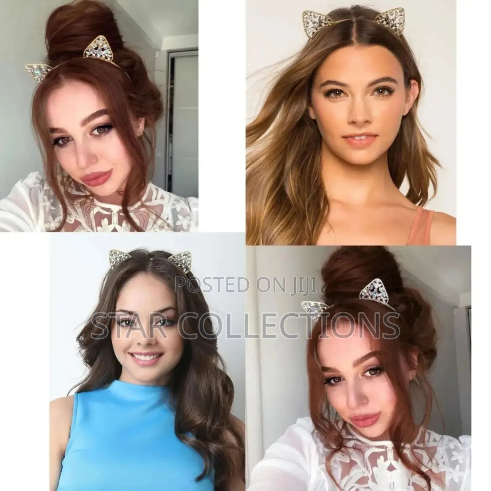 Rhinestone Cat Ear Headband