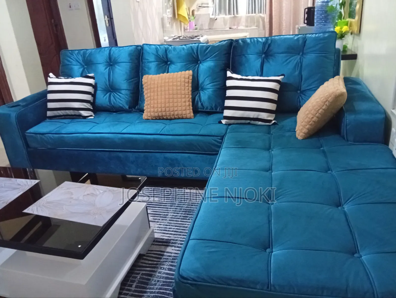 Moderately Used L Shaped 6 Seater