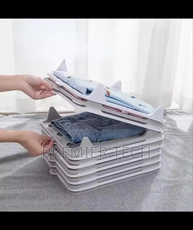 Folding Board Plastic Shirt Organizer Simple White Clothing - thumbnail 2