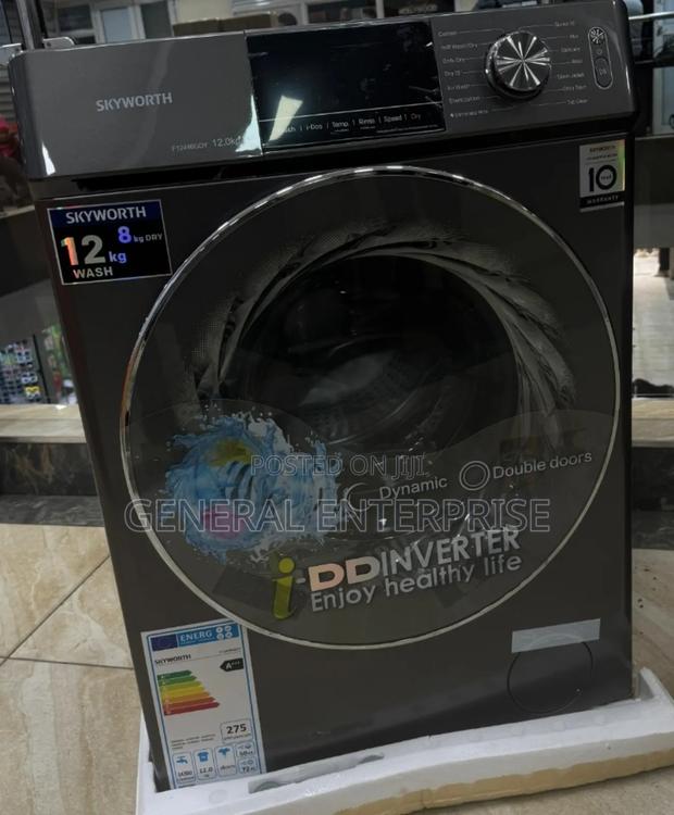 Skyworth 12kg Front Load Wash and Dry Machine - main view