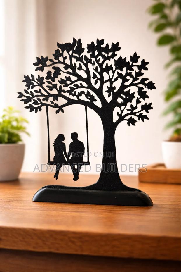 3d Printed Couple Love Tree Black - thumbnail 2