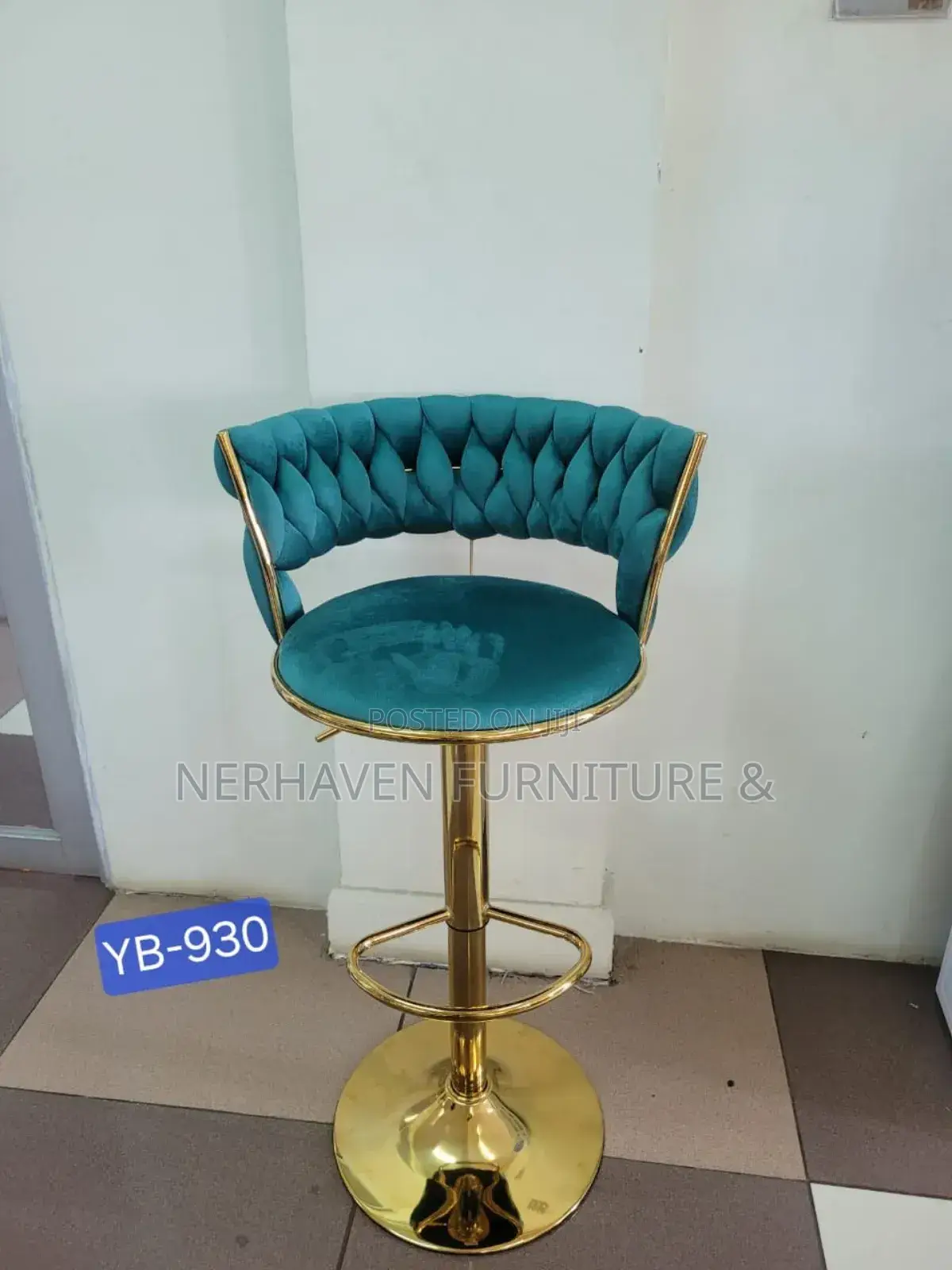 Gold Base Counter Height Stool