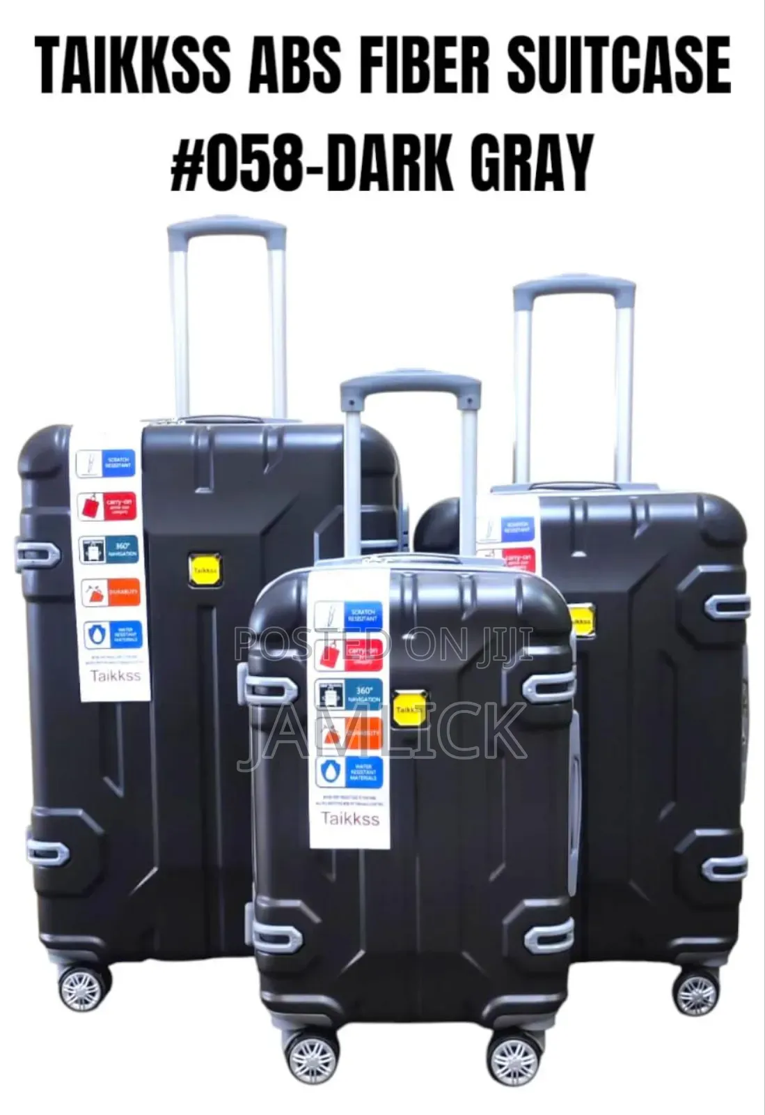 3pcs Taikkss Abs Fiber Suitcase Set