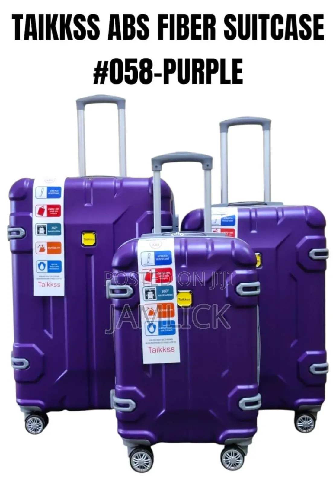 3pcs Taikkss Abs Fiber Suitcase Set