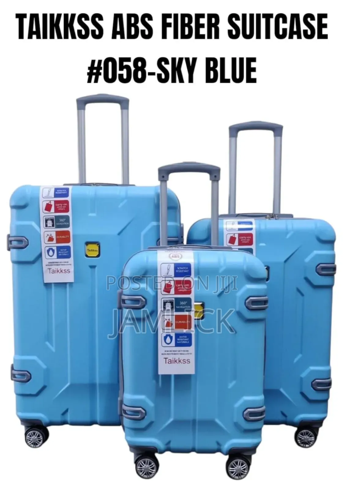 3pcs Taikkss Abs Fiber Suitcase Set
