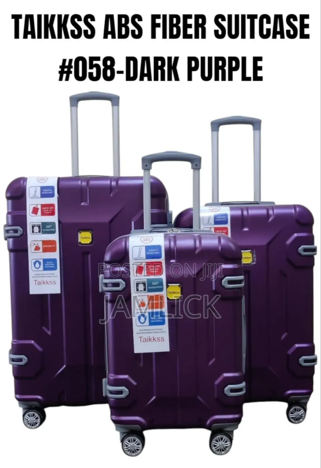 3pcs Taikkss Abs Fiber Suitcase Set