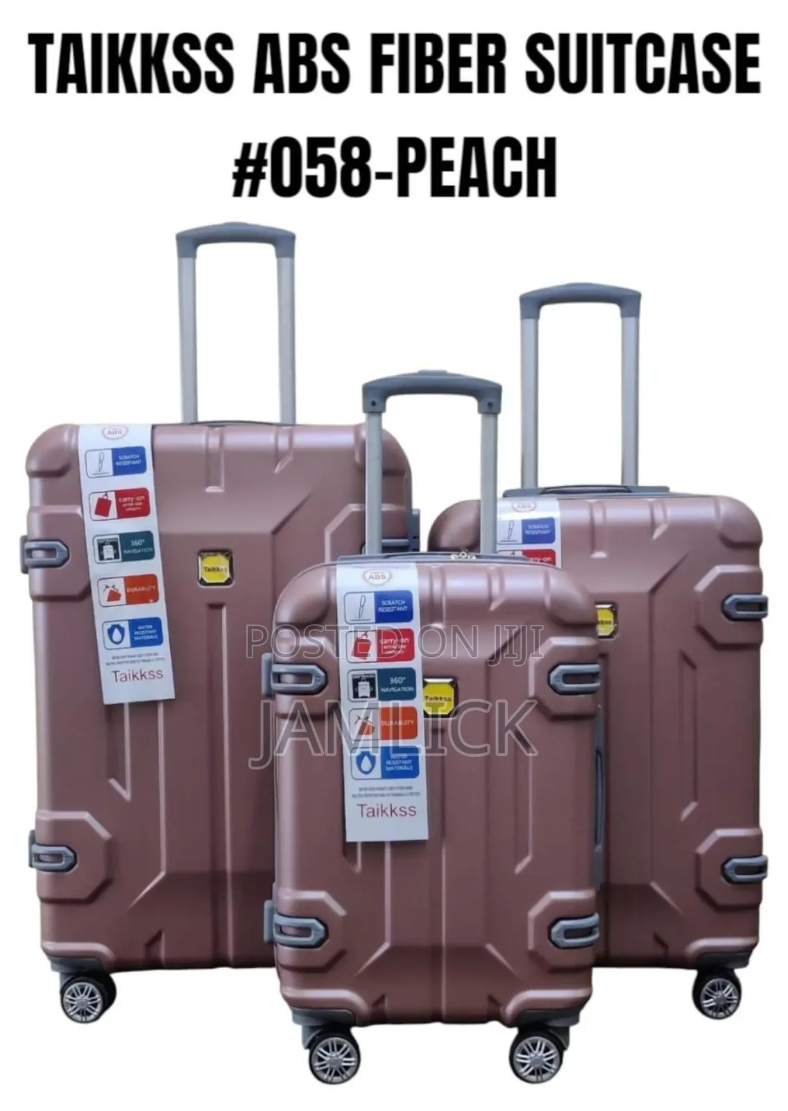 3pcs Taikkss Abs Fiber Suitcase Set