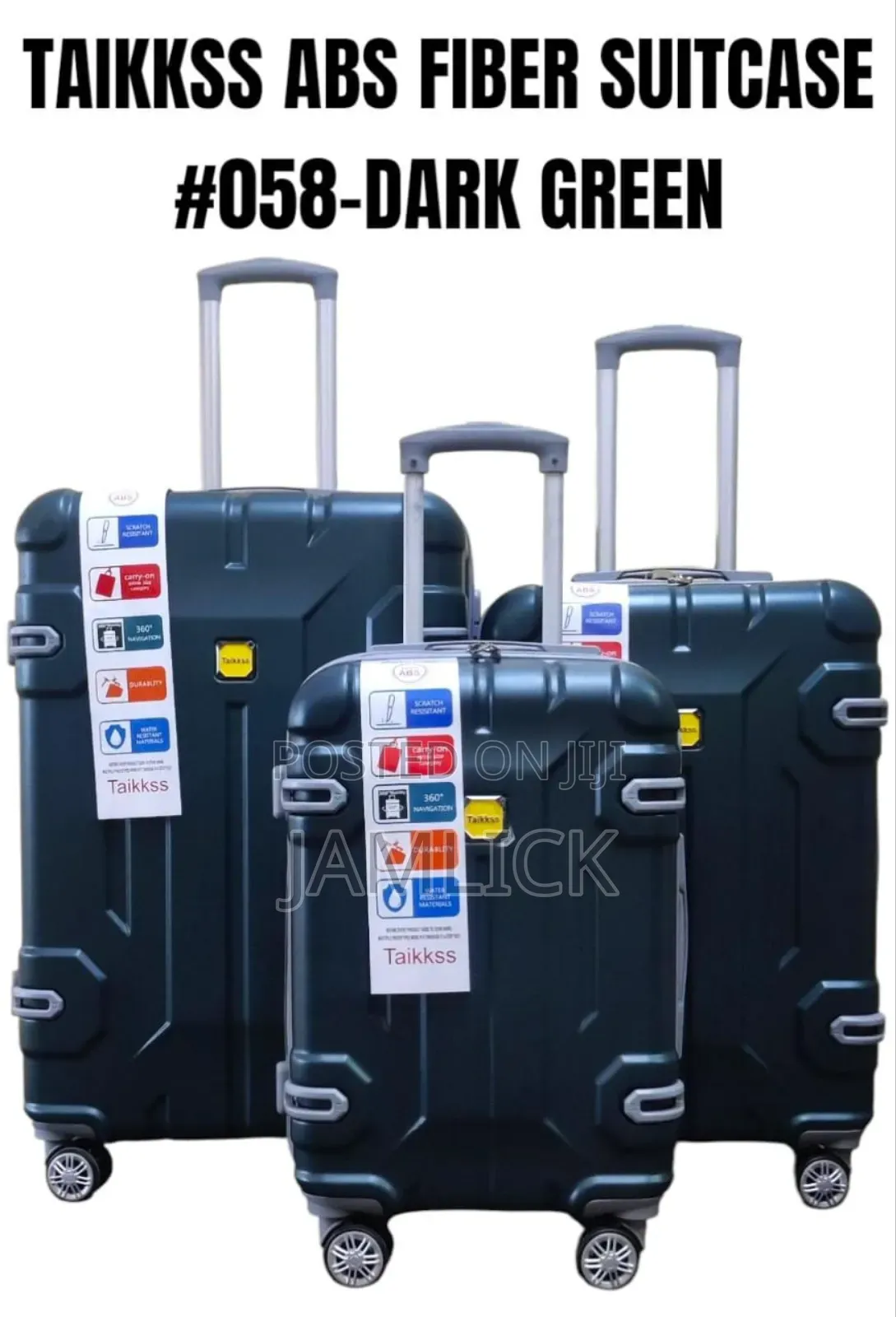 3pcs Taikkss Abs Fiber Suitcase Set