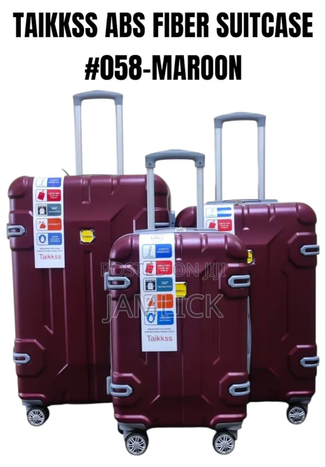 3pcs Taikkss Abs Fiber Suitcase Set