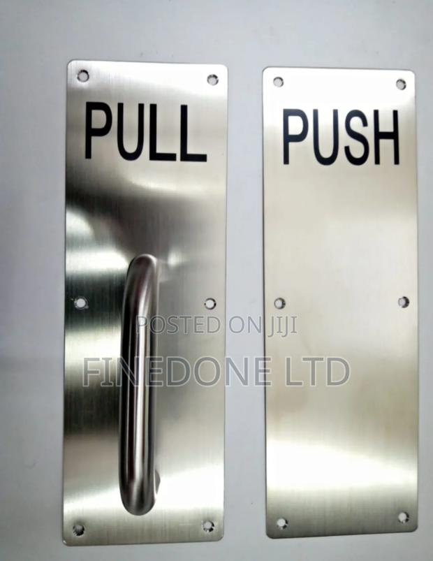 Pull and Push Door Plates Metallic - main view