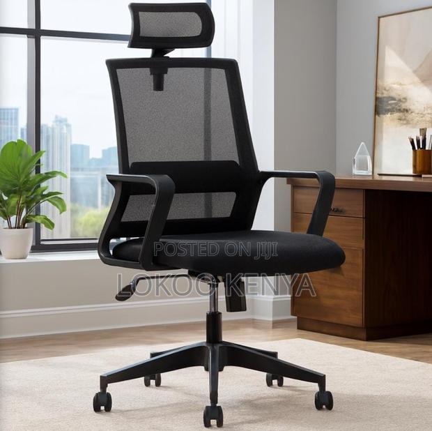 Office Chair; Mesh High Back Black Office Computer Seat