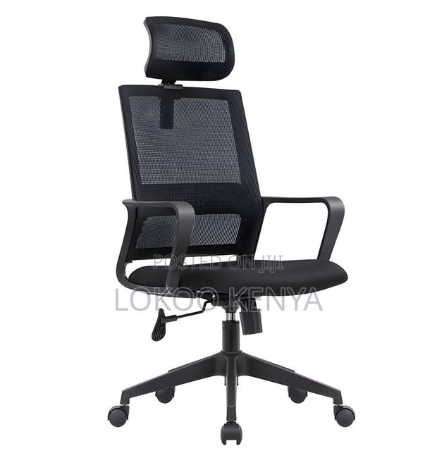 Office Chair; Mesh High Back Black Office Computer Seat - thumbnail 11