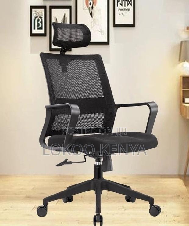 Office Chair; Mesh High Back Black Office Computer Seat - thumbnail 12