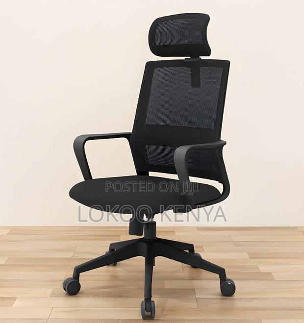 Office Chair; Mesh High Back Black Office Computer Seat - thumbnail 13