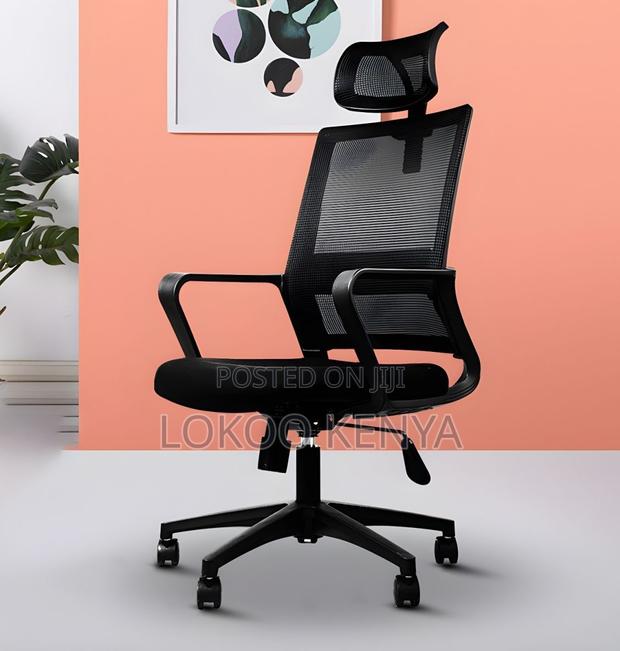 Office Chair; Mesh High Back Black Office Computer Seat - thumbnail 14