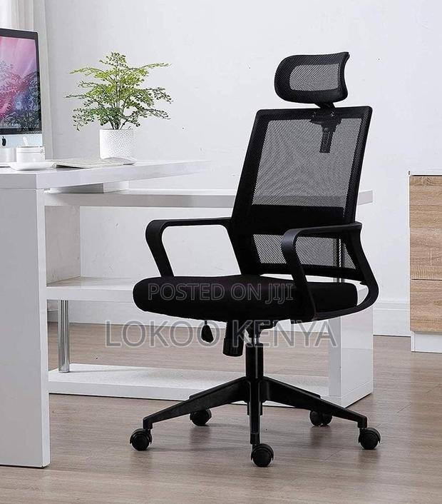 Office Chair; Mesh High Back Black Office Computer Seat - thumbnail 15