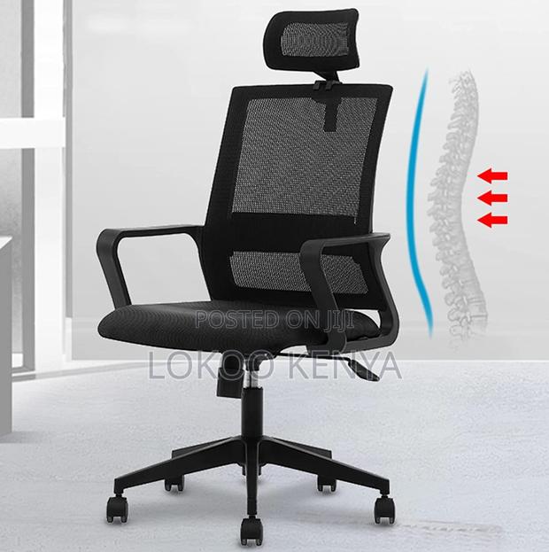 Office Chair; Mesh High Back Black Office Computer Seat - thumbnail 17
