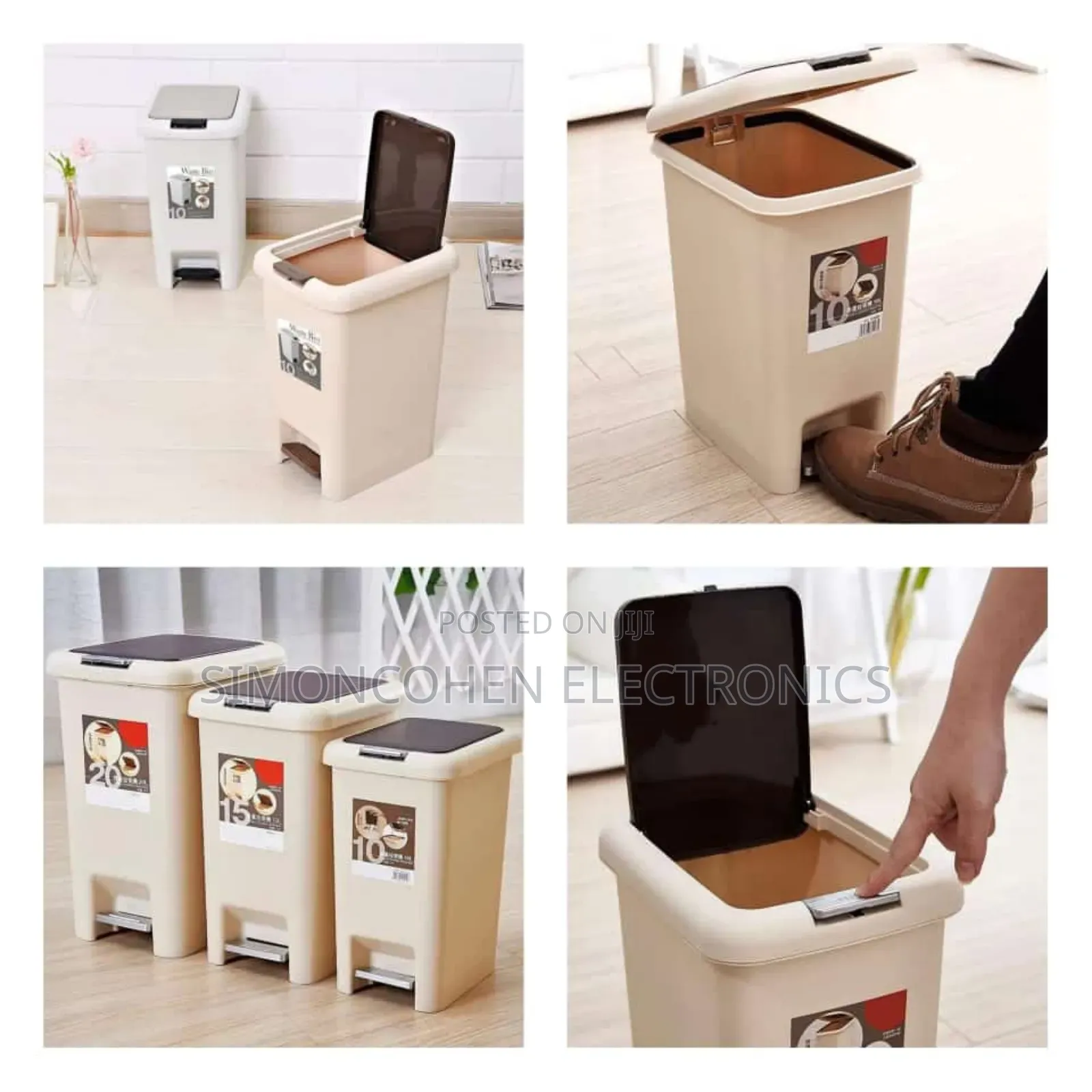 6.5l Quality Push Pedal Dustbin