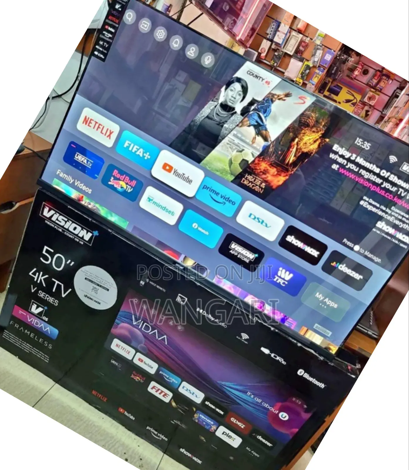 Vision 50 Inches Smart Tv Brand New
