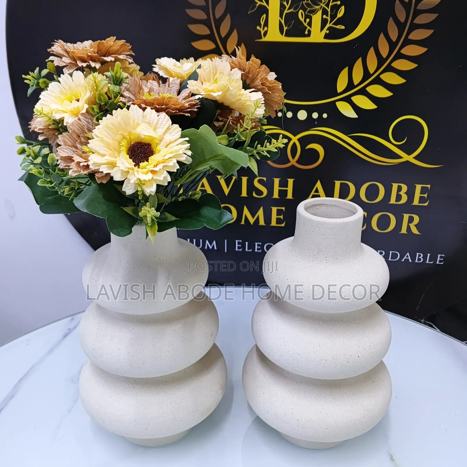 Spiral Flower Vase Boho Decor Matte Textured