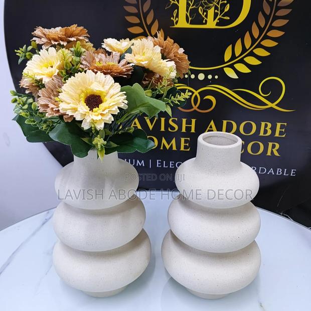 Spiral Flower Vase Boho Decor Matte Textured - thumbnail 2