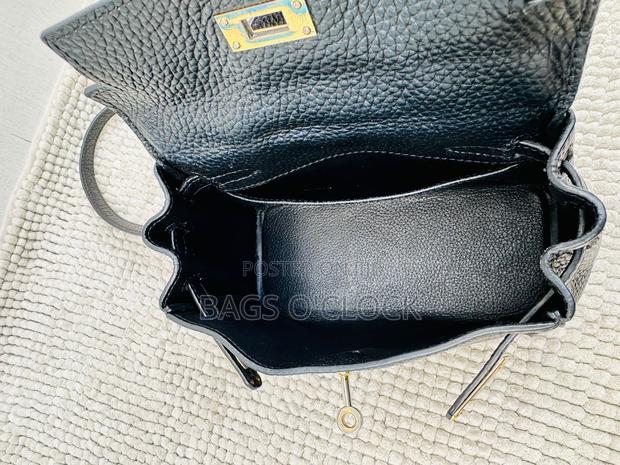 Chic Black Leather Mini Top-Handle Satchel With Crossbody Strap - thumbnail 7