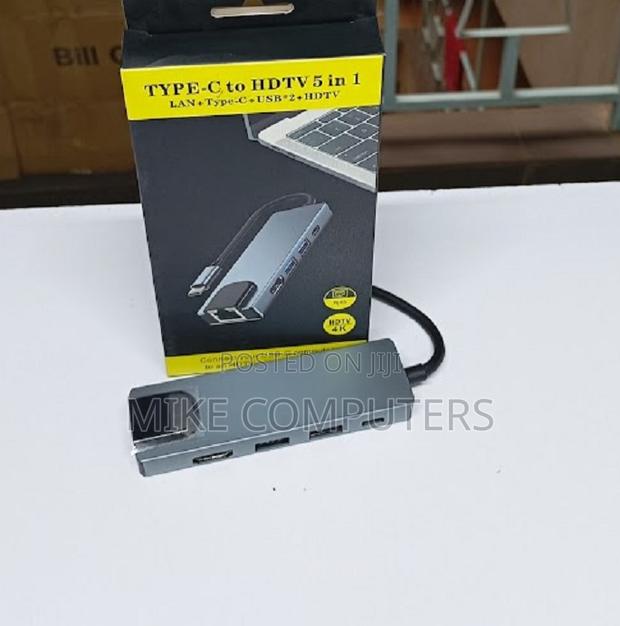 5 in 1 Usb C Dock With Hdmi Lan and Charging - main view