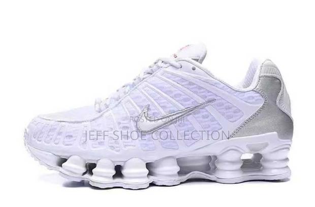 Nike Shoxs All White - main view