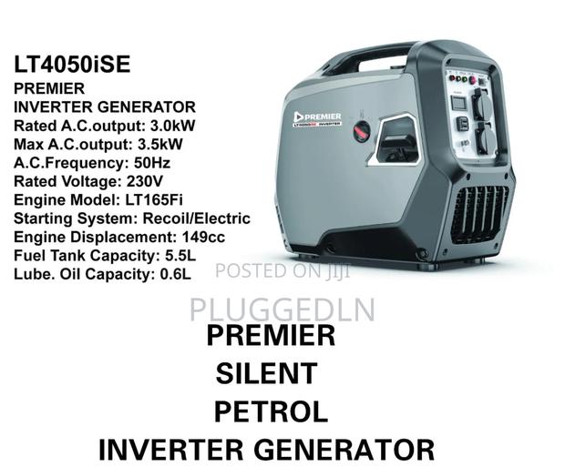 Premier Lt4050ise, Silent Petrol Inverter Generator -Output: 3.0kw