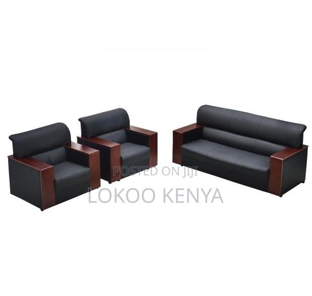 Office Sofas; 5 Seater Executive Leather Reception-Waiting Sofas - thumbnail 8