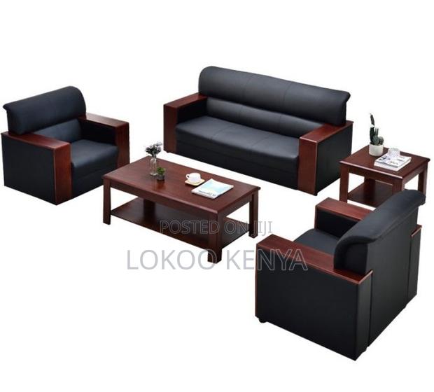 Office Sofas; 5 Seater Executive Leather Reception-Waiting Sofas - thumbnail 9