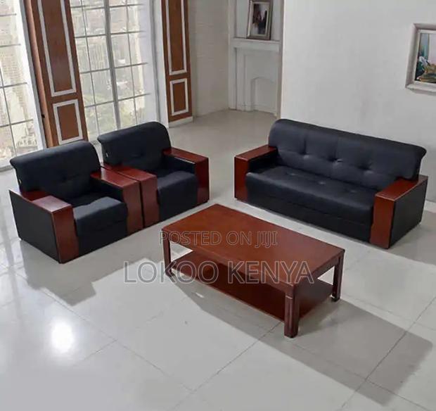 Office Sofas; 5 Seater Executive Leather Reception-Waiting Sofas - thumbnail 10