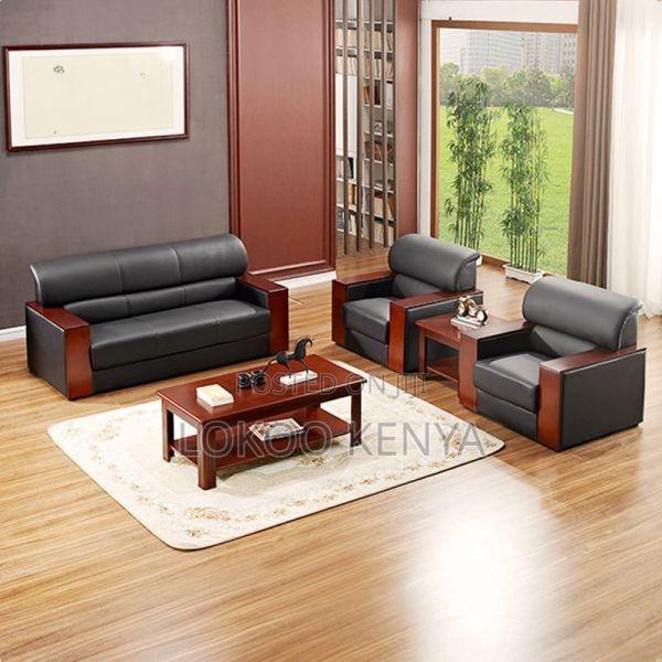 Office Sofas; 5 Seater Executive Leather Reception-Waiting Sofas - thumbnail 11