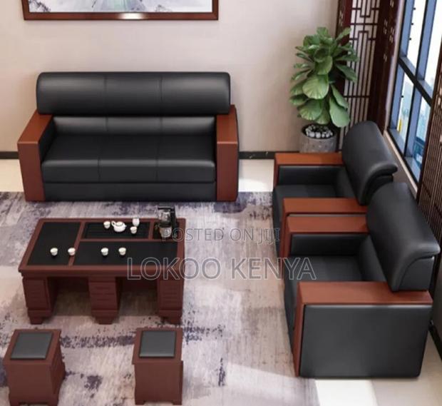 Office Sofas; 5 Seater Executive Leather Reception-Waiting Sofas - thumbnail 13